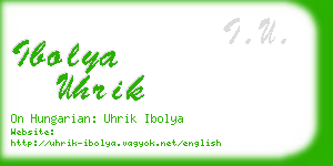 ibolya uhrik business card